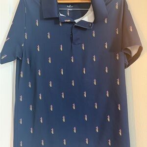 Bonobos Navy Polo with Golf Motif